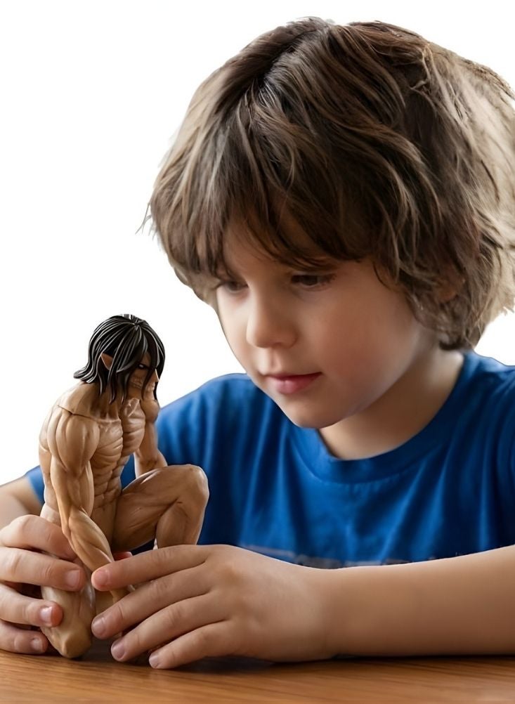 بريميم مجسم إيرين ييغر من أنمي هجوم العمالقة - تمثال أنمي قابل للتحصيل بنحت مفصل، نموذج عرض بوضعيات ديناميكية - Image 2